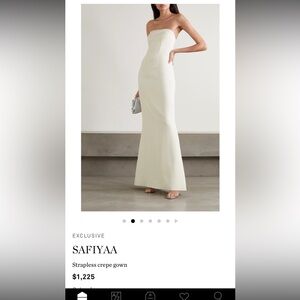SAFIYYA Strapless Crepe Gown
